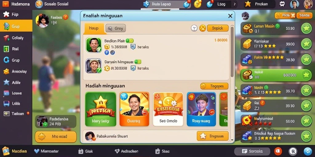 Reward menarik untuk setiap pencapaian baru dalam permainan.